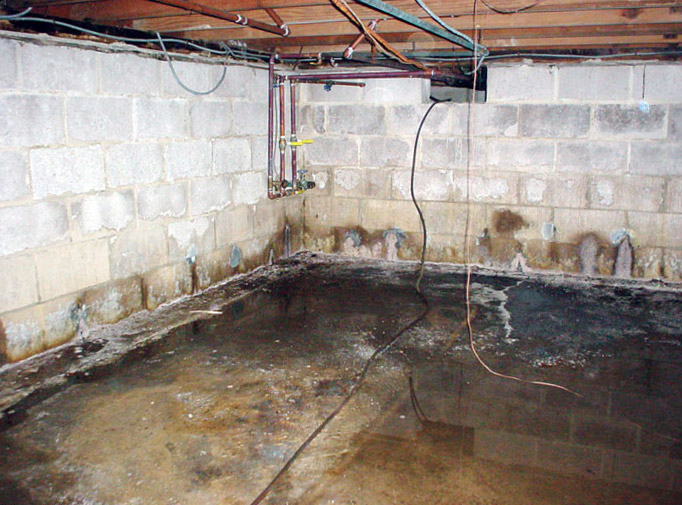 Waterschade in kelders Beton waterdicht maken